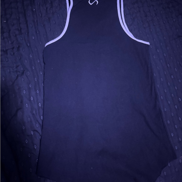 TLF black signature Tank Top with White Trim - Picture 2 of 2
